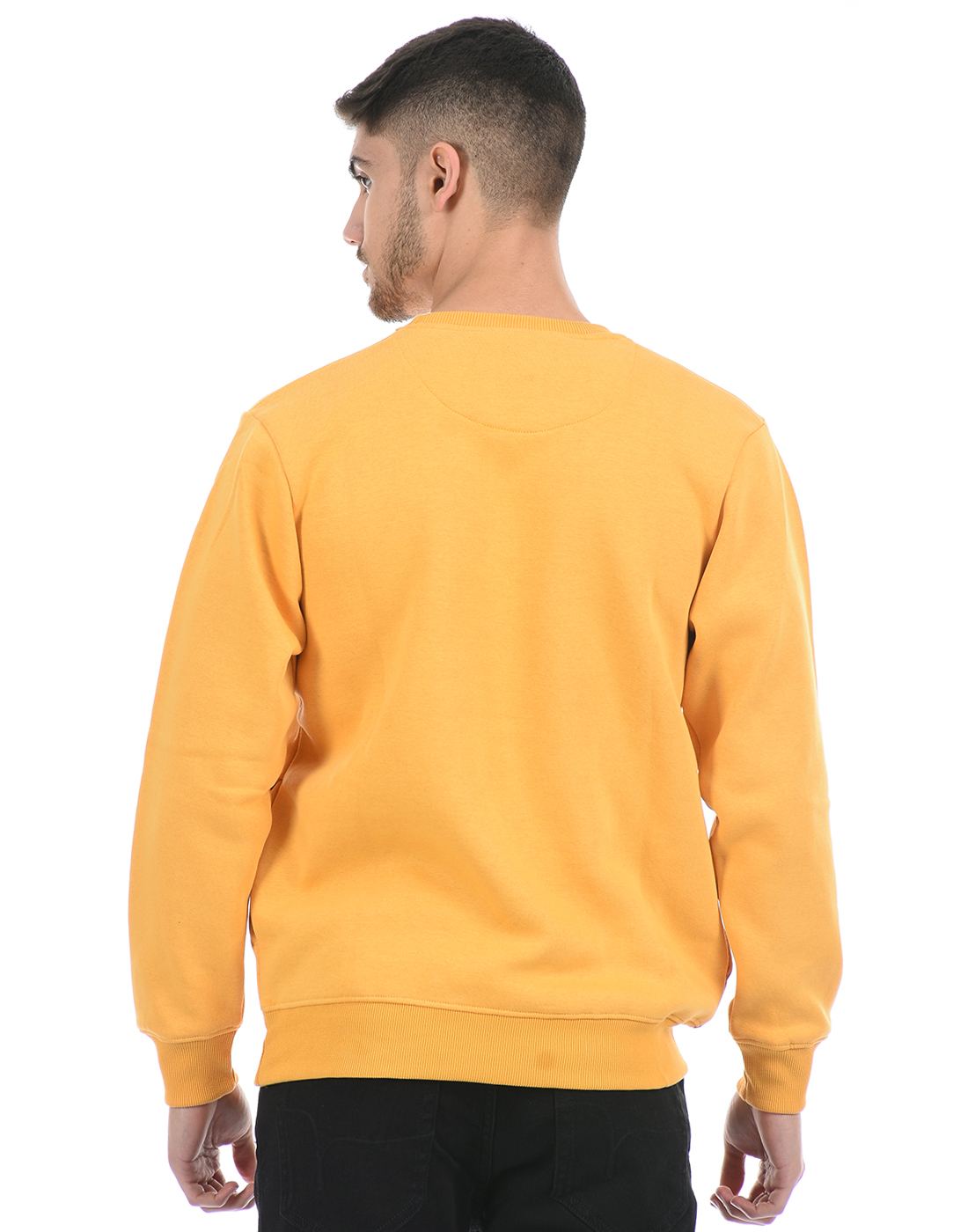 Cloak & Decker by Monte Carlo Men Printed Yellow Sweatshirt